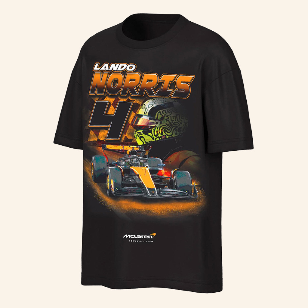 Lando Norris World Championship Merch 2025 McLaren F1 UK Norris Ignition T-Shirt WDC Clothing