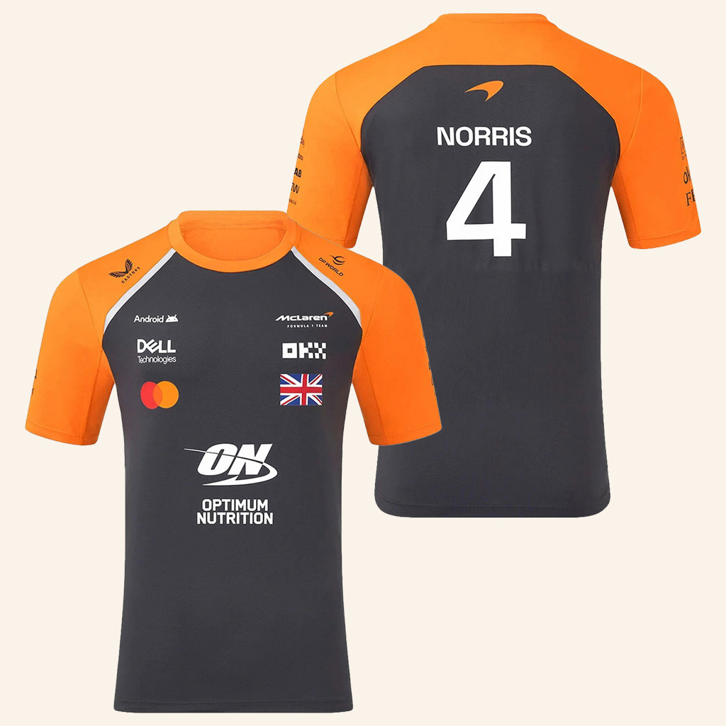 Lando Norris World Championship Merch 2025 McLaren F1 UK Set Up Norris Team Shirt WDC Clothing