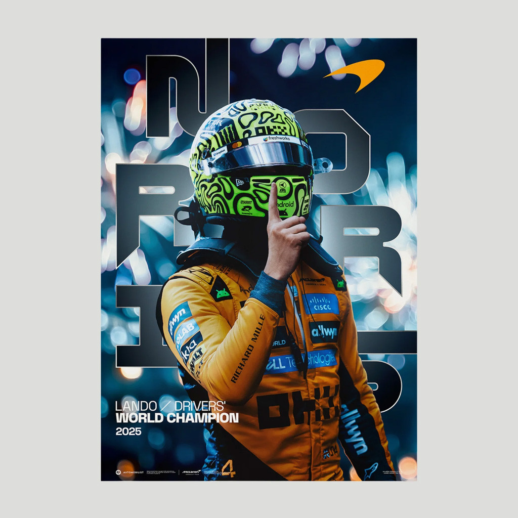 Lando Norris World Championship Merch Lando Norris 2025 World Drivers Championship Win Poster Lando Norris World Championship Merch Lando Norris 2025 World Drivers Championship Win Poster
