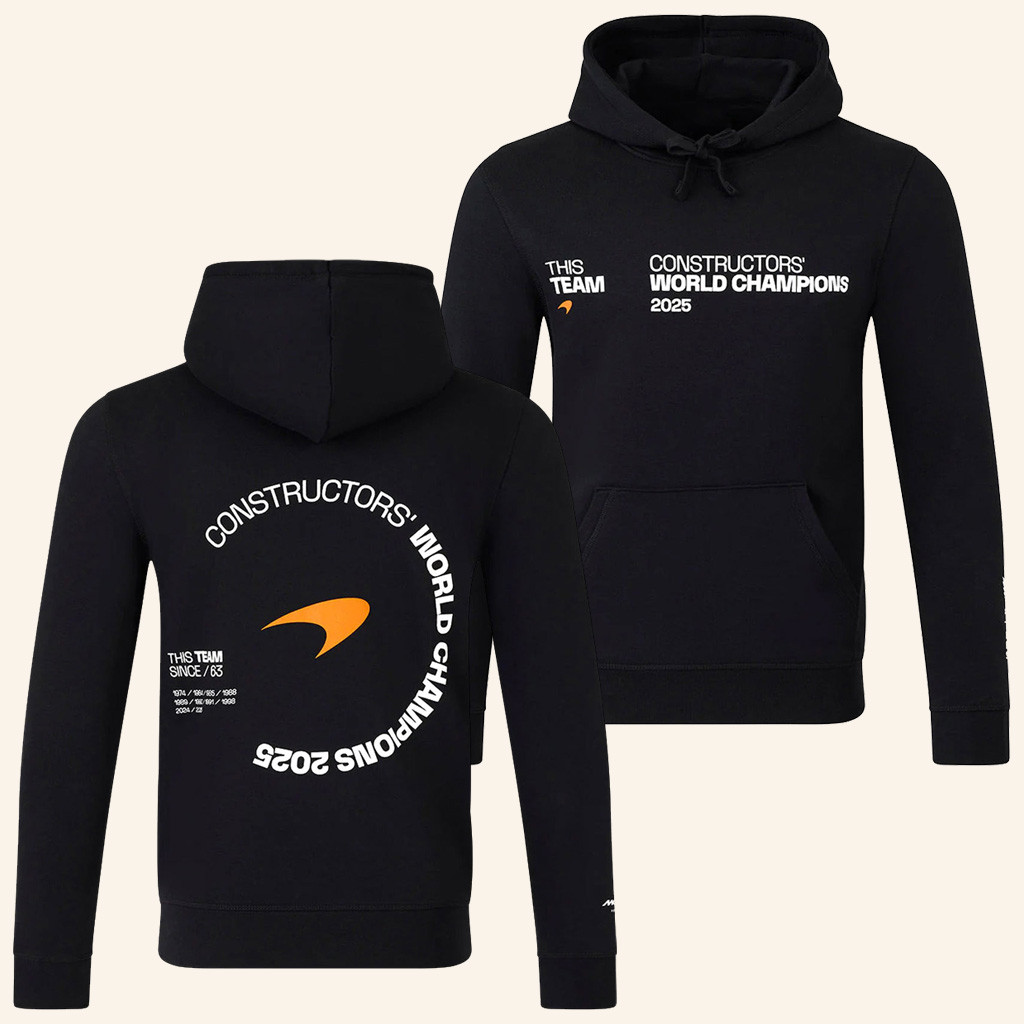 Lando Norris World Championship Merch WDC Clothing 2025 McLaren F1 Constructor Champions Hoodie