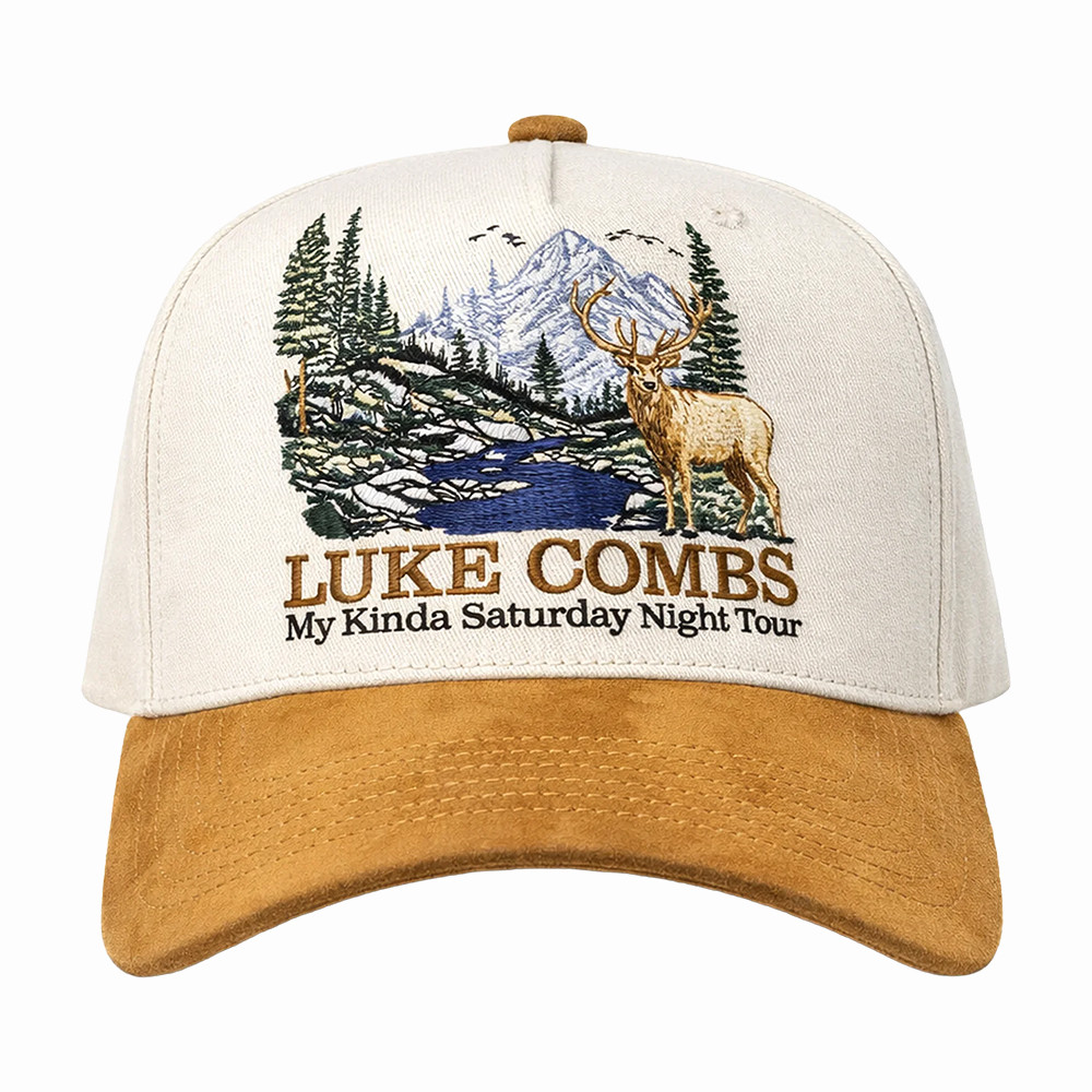 Landscape Deer Luke Combs Hat My Kinda Saturday Night Tour Merch Fans Gift For Husband
