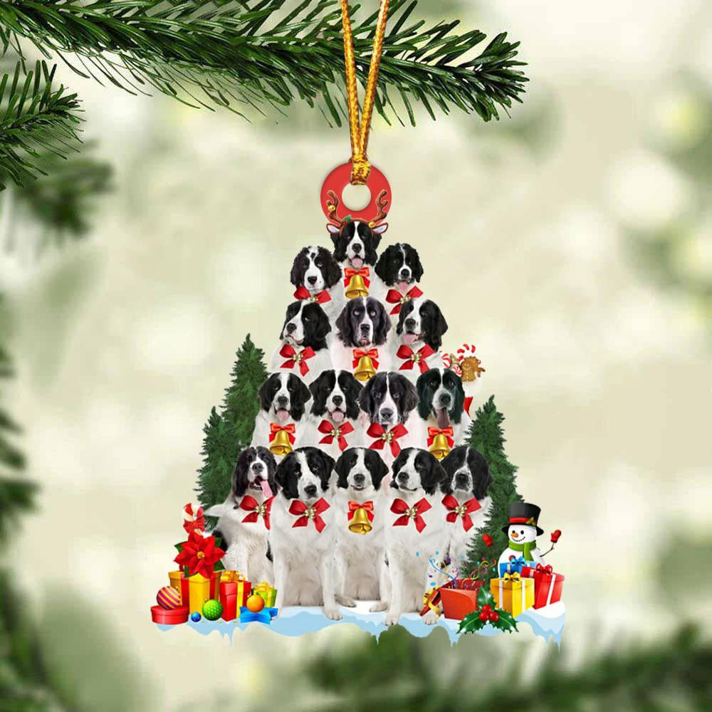 Landseer Dog Christmas Tree Ornament Dog Gifts Acrylic Ornament Dog Gifts Acrylic Ornament