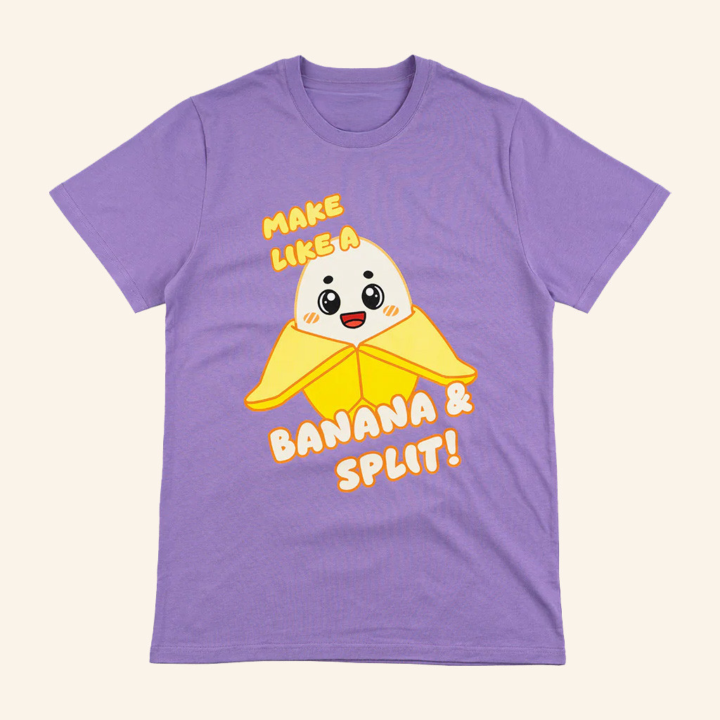 Lankybox Merch Banany Banana Split T-Shirt Birthday Gifts For Best Friend