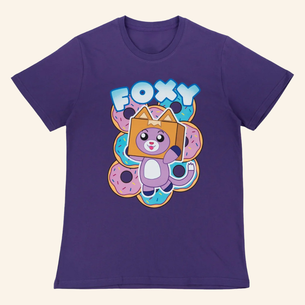 Lankybox Merch Foxy Donuts T-Shirt Cute Birthday Gifts For Sister Lankybox Merch Foxy Donuts T-Shirt Cute Birthday Gifts For Sister