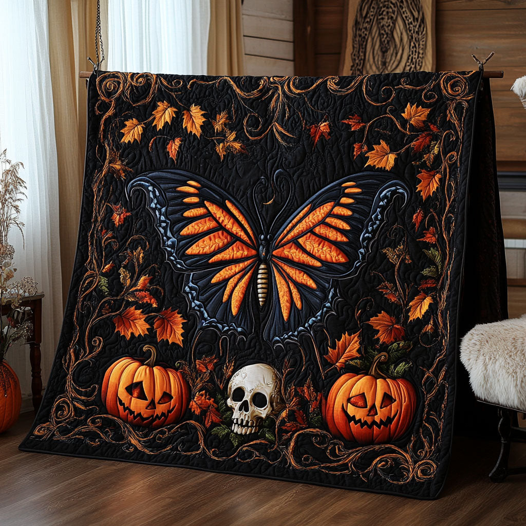 Lantern Wings Quilt Best Decoration Gift For Friends and Family on Halloween Day