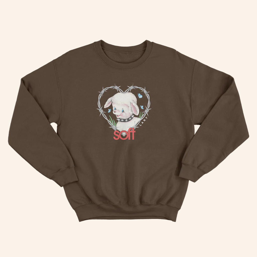 LANY Merch Barbed Wire Lamb Crewneck Sweatshirt Gifts For Pop Fans