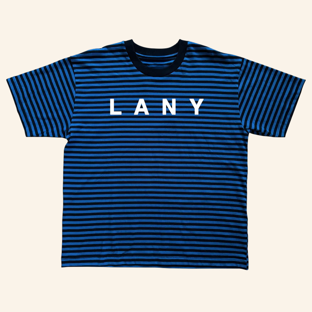 LANY Merch Black And Blue Striped LANY T-Shirt Best Gifts For Pop Fans