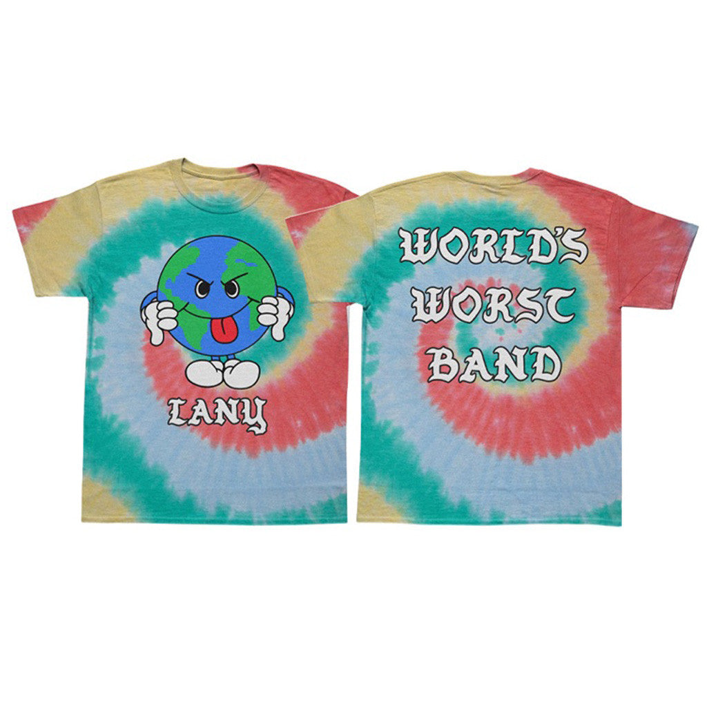 Lany Merch World's Worst Band Tie Dye T-Shirt Gifts For Besties