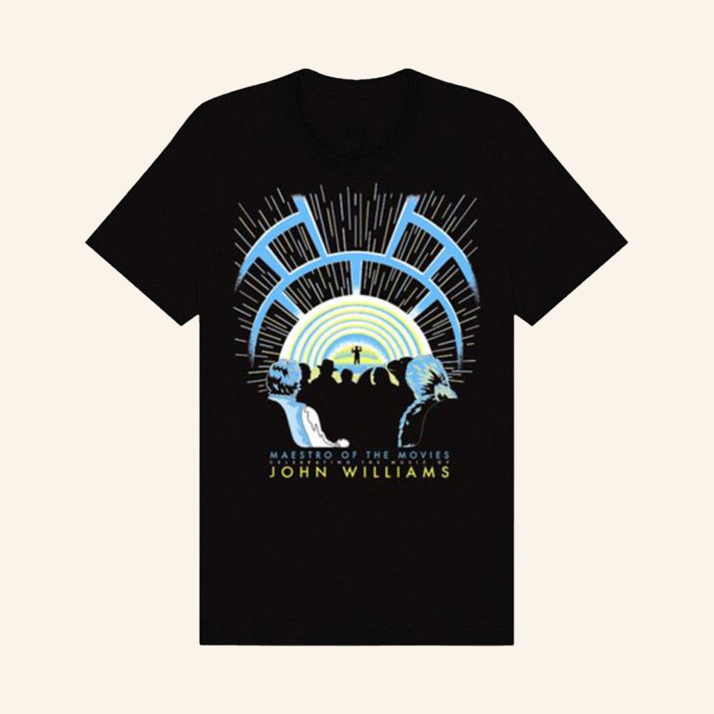 Laphil Merch John Williams Maestro Of The Movies Lightspeed Black T-Shirt Dad Gifts Laphil Merch John Williams Maestro Of The Movies Lightspeed Black T-Shirt Dad Gifts