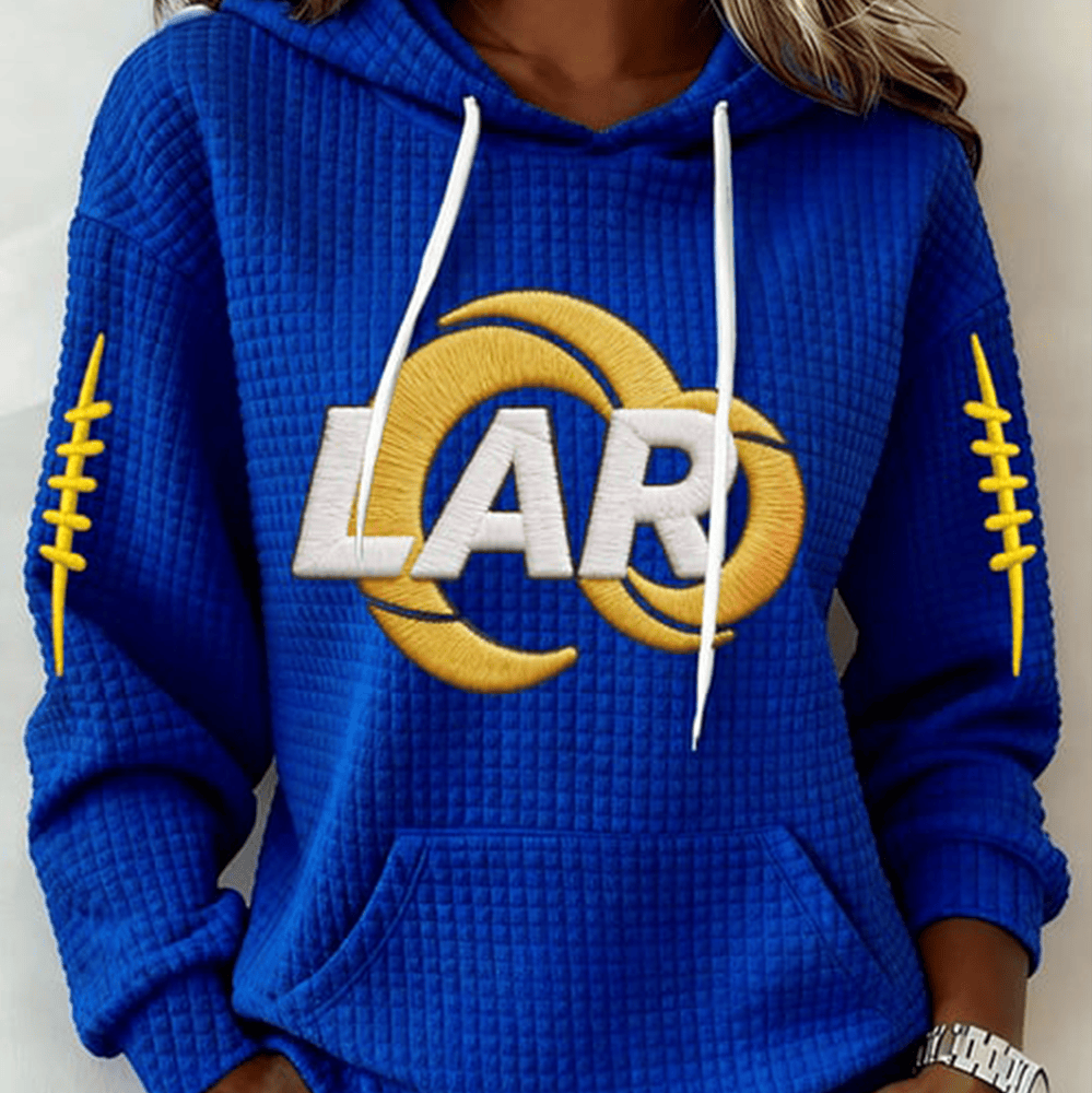 LAR Football Hoodie Los Angeles Rams Hooded Sweatshirt Present For Football Lovers