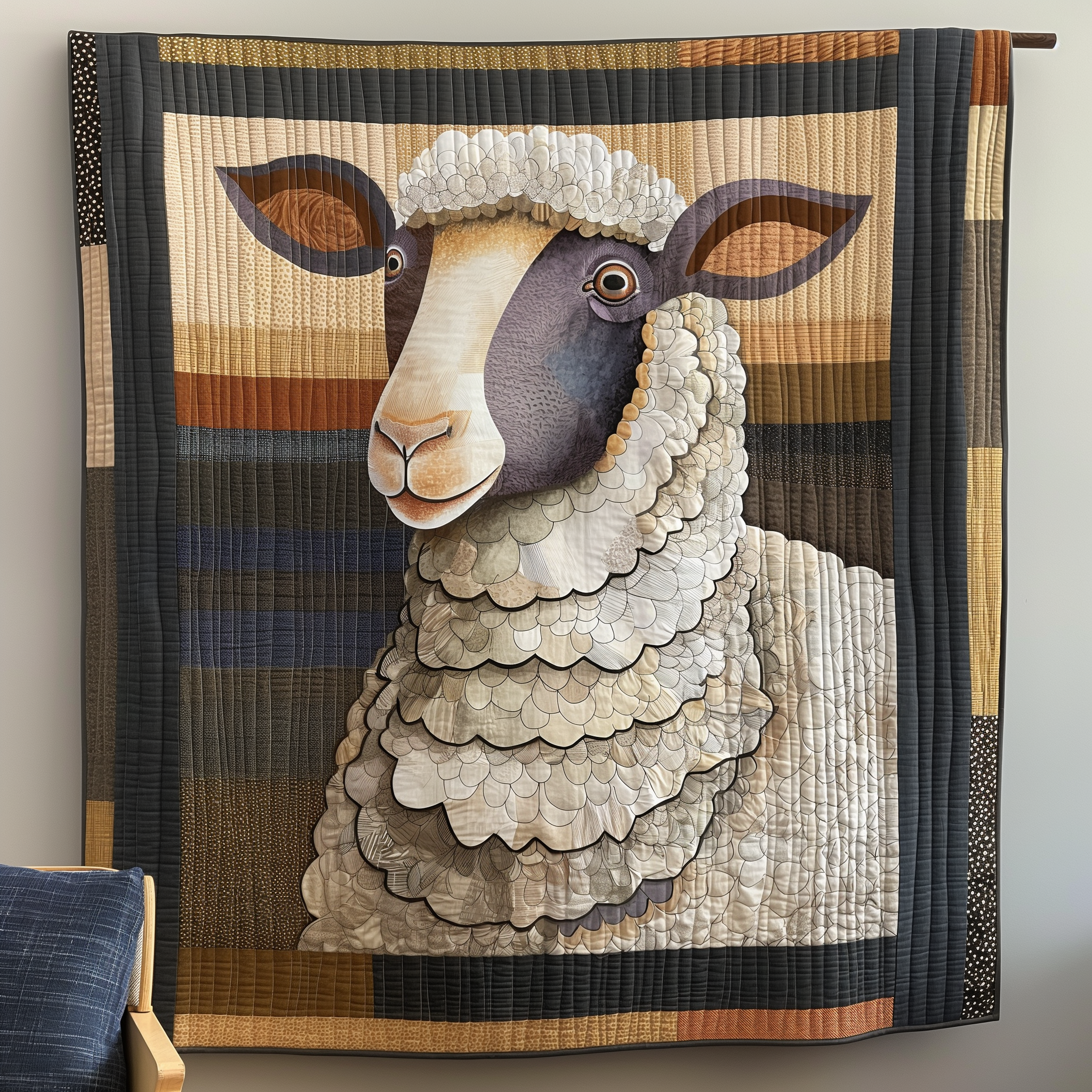 Large Sheep Cozy Quilted Blanket Presents For Sheep Lovers