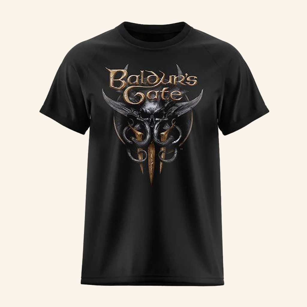 Larian Merch Baldur's Gate 3 Mind Flayer Logo T-Shirt Christmas Gifts For Guys Larian Merch Baldur's Gate 3 Mind Flayer Logo T-Shirt Christmas Gifts For Guys