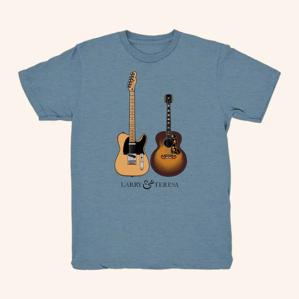 Larry Campbell And Teresa Williams Merch Guitar Blue T-Shirt Best Birthday Gift For Him Larry Campbell And Teresa Williams Merch Guitar Blue T-Shirt Best Birthday Gift For Him