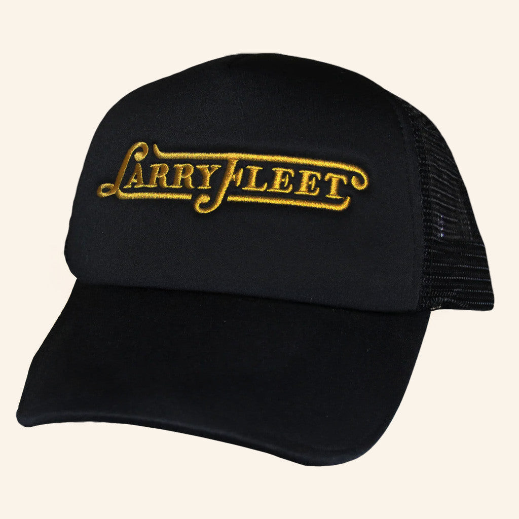 Larry Fleet Merch Tour 2025 Larry Fleet Black And Gold Trucker Hat Embroidered Dad Gifts Larry Fleet Merch Tour 2025 Larry Fleet Black And Gold Trucker Hat Embroidered Dad Gifts