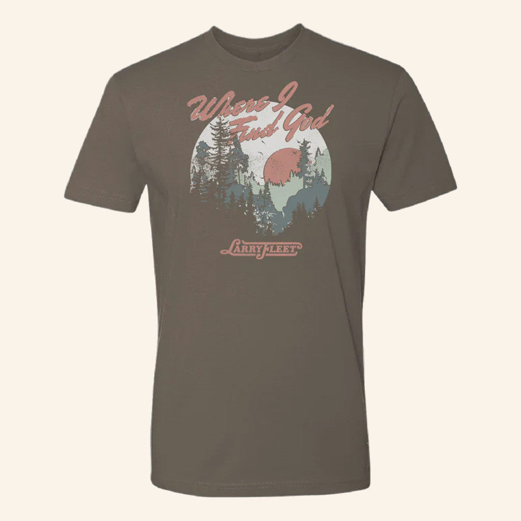 Larry Fleet Merch Tour 2025 Nature Scene T-Shirt Presents For Music Lovers