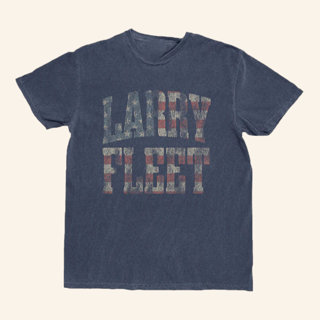 Larry Fleet Merch Tour 2025 Retro USA Flag T-Shirt Best Gifts For Dad Larry Fleet Merch Tour 2025 Retro USA Flag T-Shirt Best Gifts For Dad