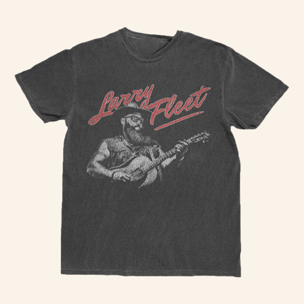 Larry Fleet Merch Tour 2025 Vintage Portrait T-Shirt Music Related Gifts For Guys