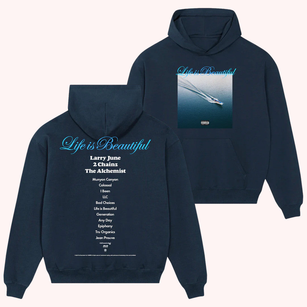 Larry June Merch Life is Beautiful Album Hoodie Useful Gifts For Husband Larry June Merch Life is Beautiful Album Hoodie Useful Gifts For Husband