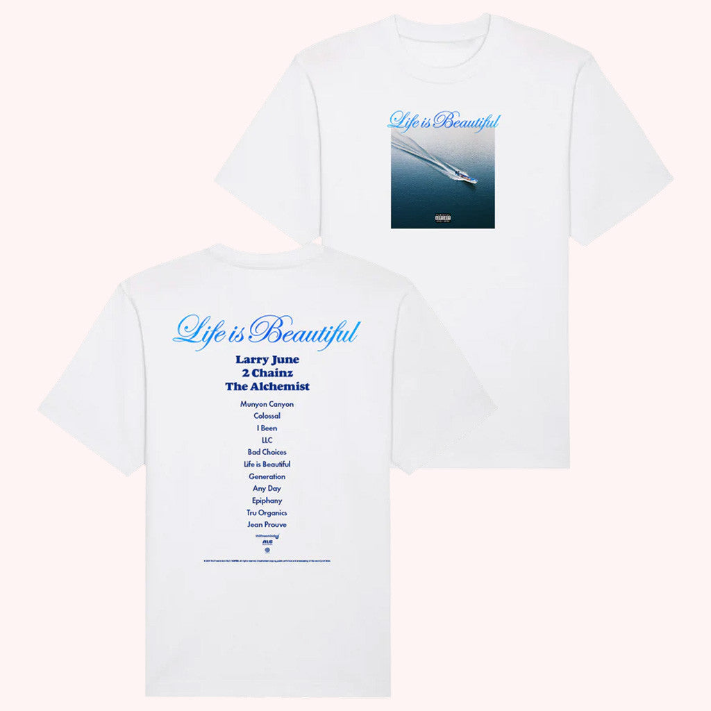 Larry June Merch Life is Beautiful Album T-Shirt Best Gifts For Boyfriend Larry June Merch Life is Beautiful Album T-Shirt Best Gifts For Boyfriend