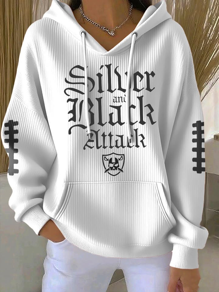Las Vegas Football Silver And Black Attack Hoodie Las Vegas Pride Merch Game Day Clothes