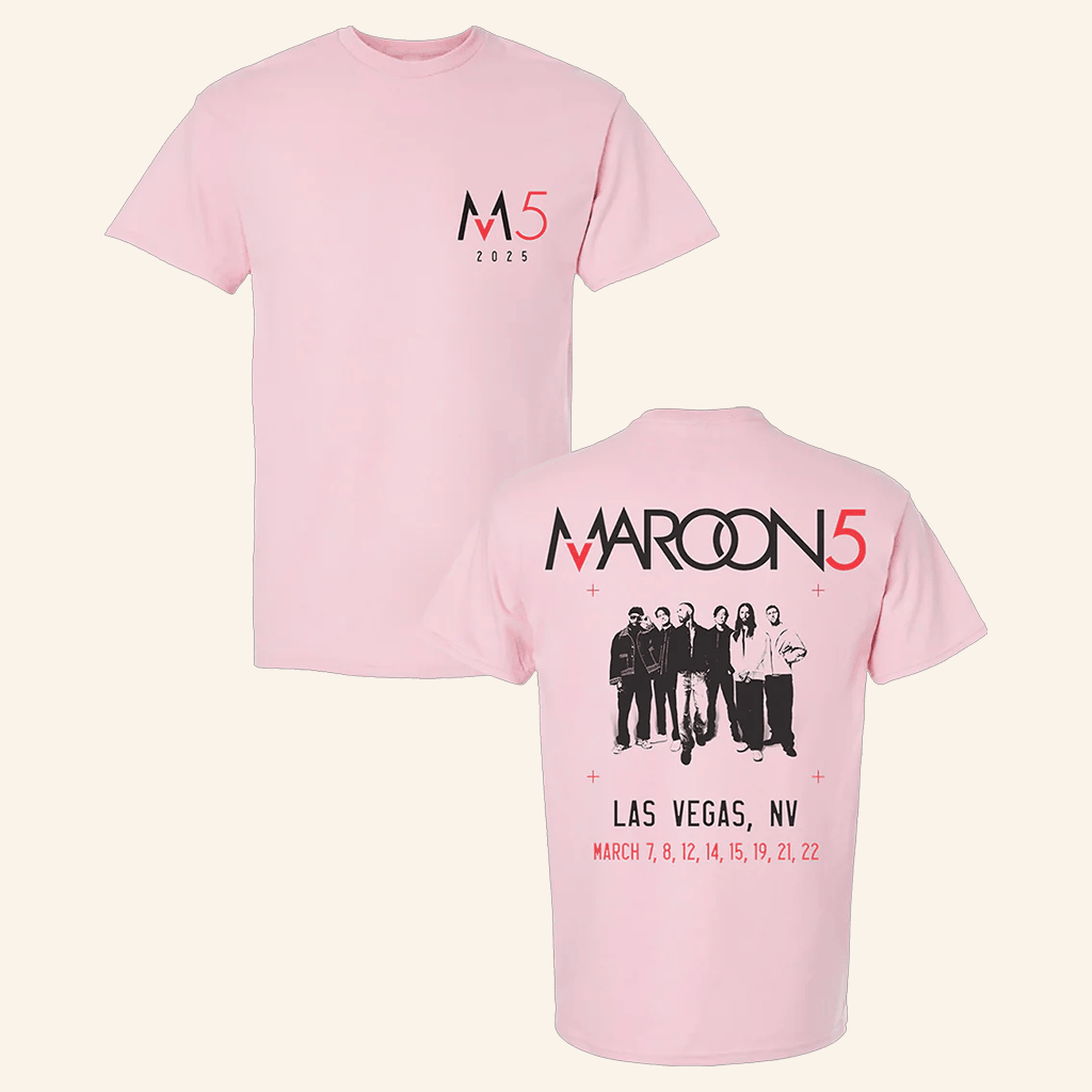 Las Vegas Merch 2025 Maroon 5 T-Shirt Gifts For Girlfriend Las Vegas Merch 2025 Maroon 5 T-Shirt Gifts For Girlfriend