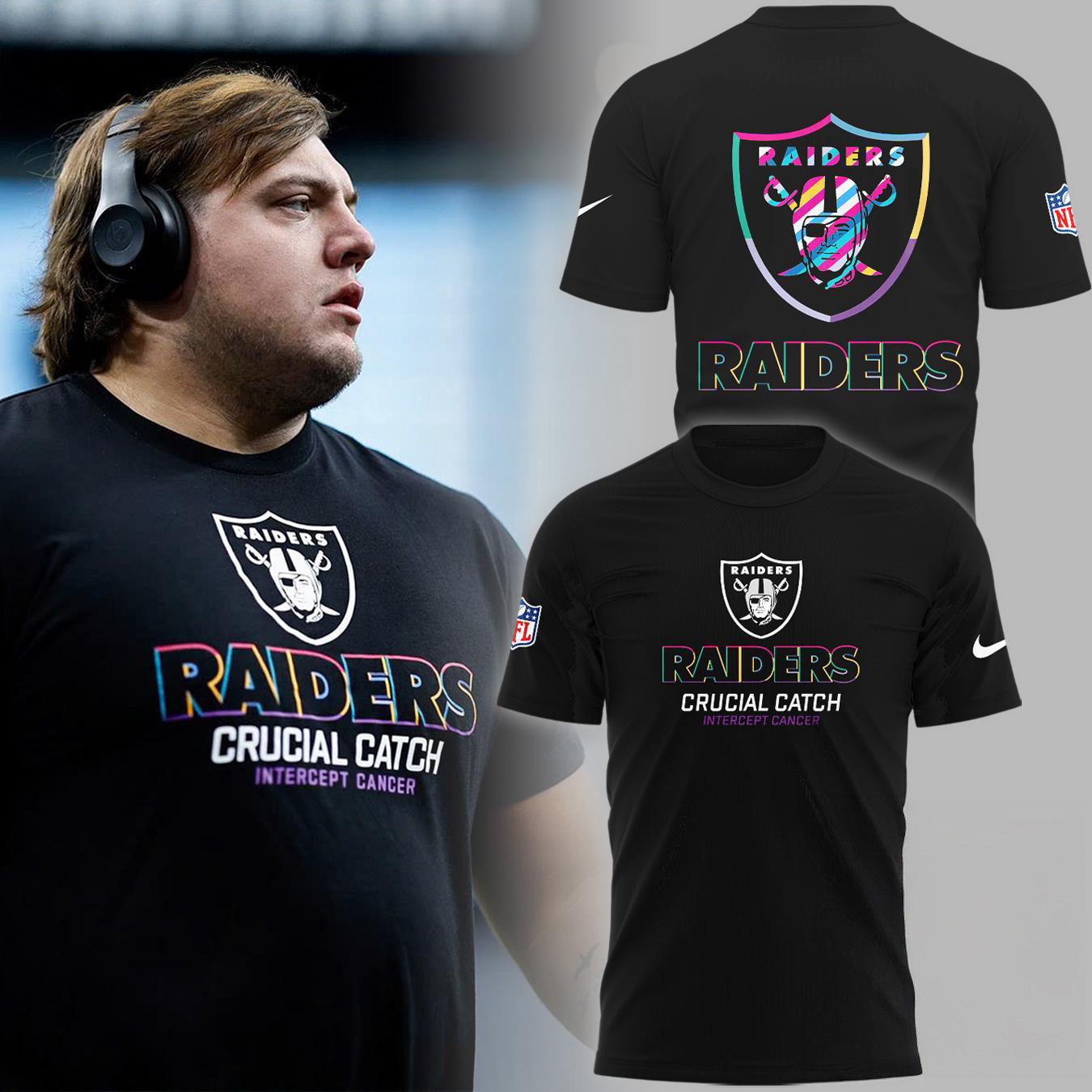 Las Vegas Raiders NFL 2024 Limited Crucial Catch Black Shirt Presents For Football Fans