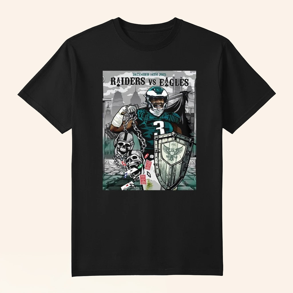 Las Vegas Raiders Vs Philadelphia Eagles Philly Nfl Match On December 14 2025 At Lincoln Financial T Shirts