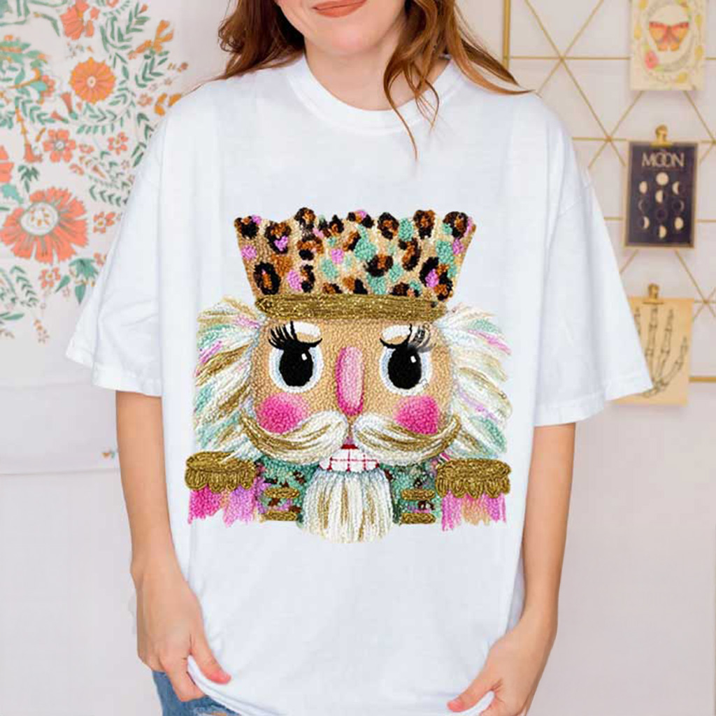 Latch Hook Yarn Faux Nutcracker Holiday Christmas T-Shirt Christmas Gifts For Her Latch Hook Yarn Faux Nutcracker Holiday Christmas T-Shirt Christmas Gifts For Her