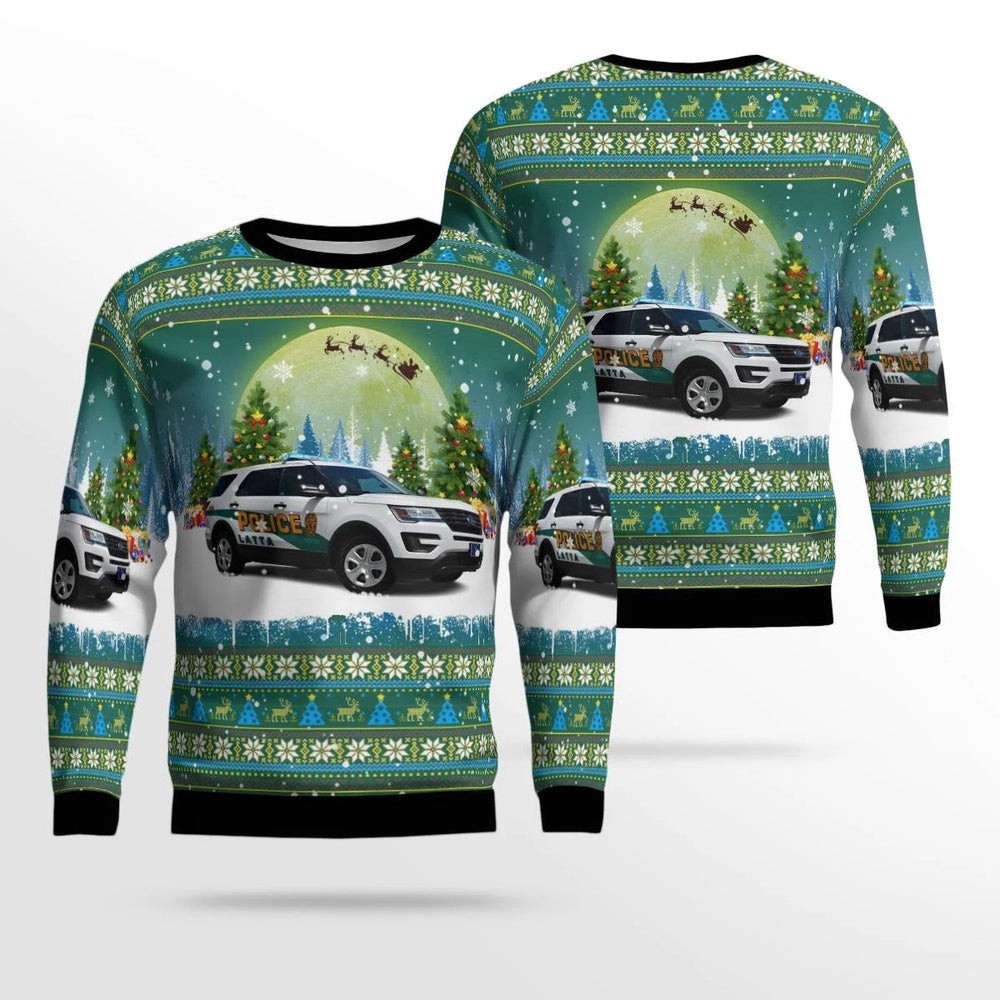 Latta Police Department Latta South Carolina Christmas AOP Ugly Sweater Xmas Unisex Sweater Christmas Gifts For Men Women