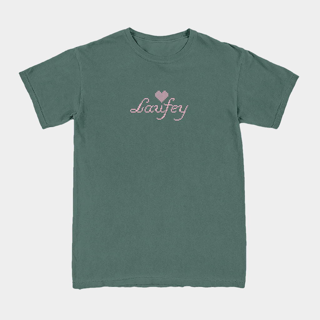 Laufey Merch Cross Stitch T-Shirt Laufey Fan Apparel Gifts For Girlfriend