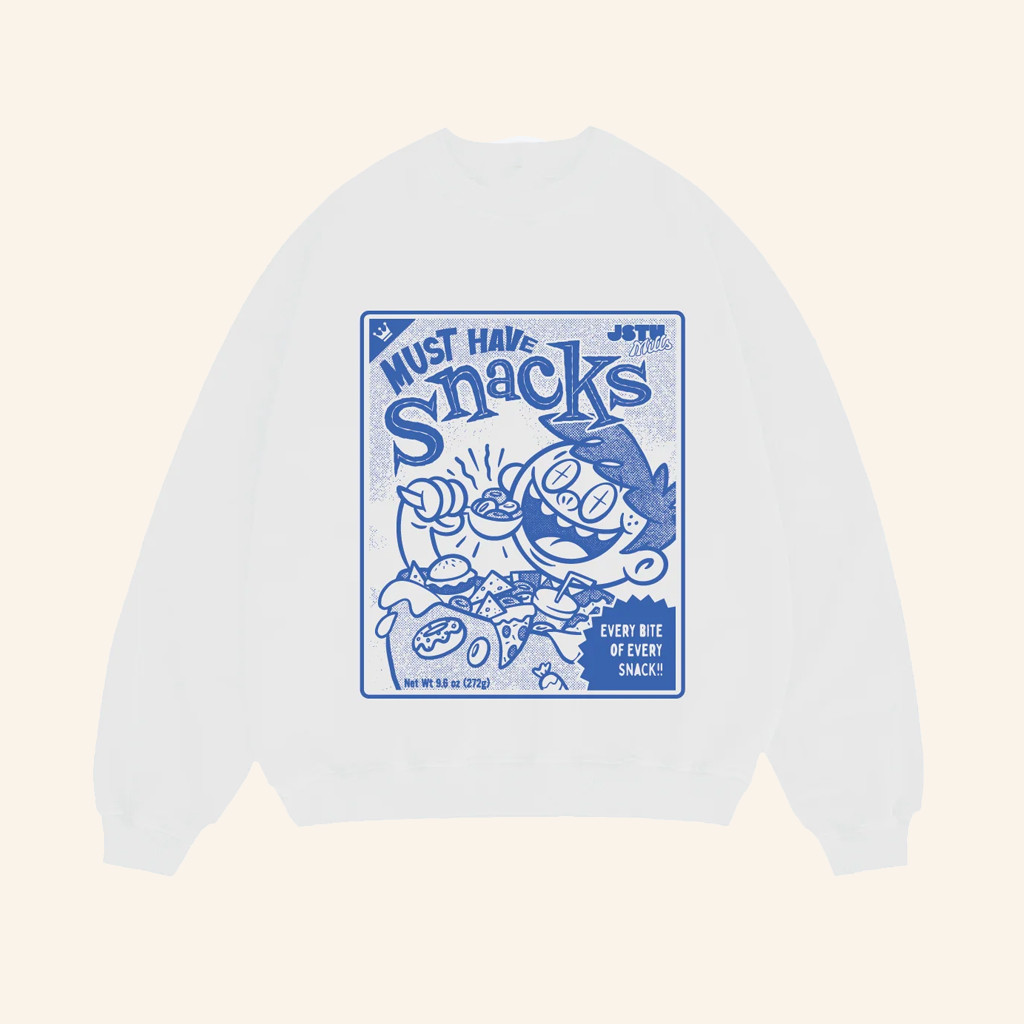 Laugh Daily Apparel Merch JSTU Cereal Sweatshirt Must Have Snacks Sweatshirt Son Gifts