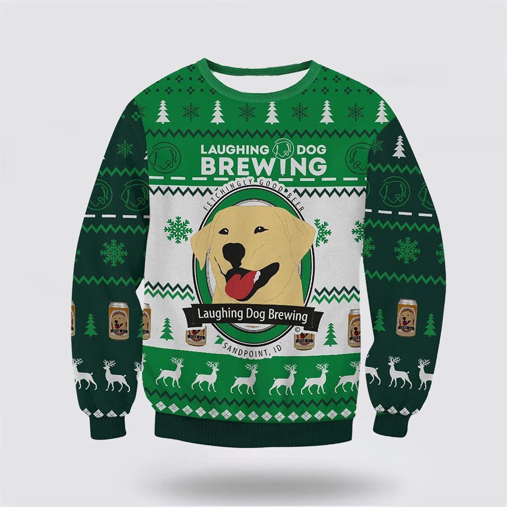Laughing Dog Brewing Christmas 3d Ugly Sweater Christmas Gift For Dog Love