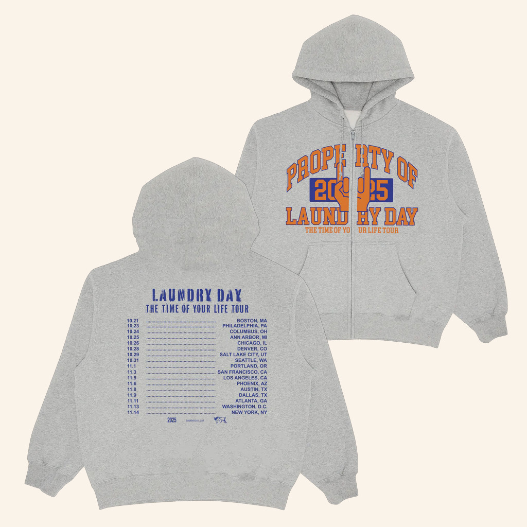 Laundry Day Merch Time Of Your Life Tour Zip Up Hoodie Gifts For Pop Fans