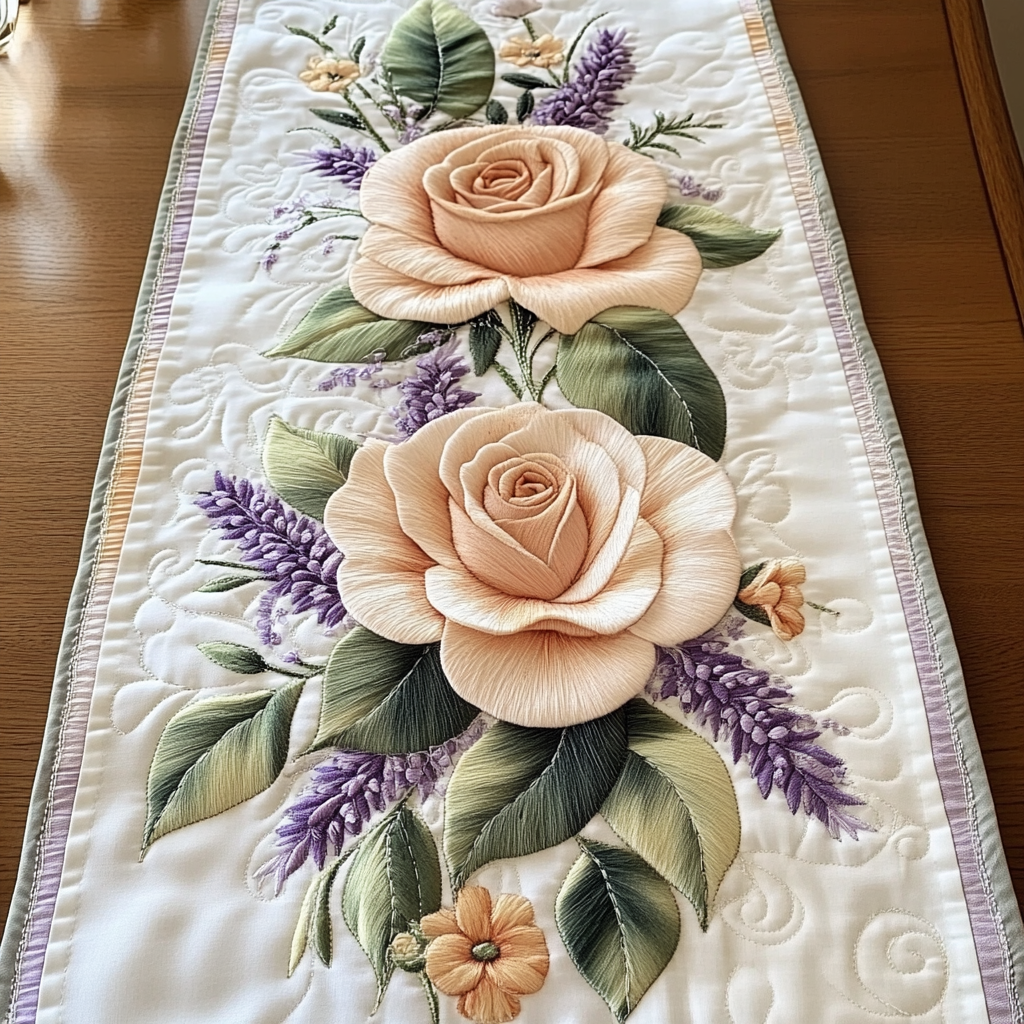 Lavender Bliss Quilted Table Runner Dining Room Table Decor Ideas Christmas Flower Gifts
