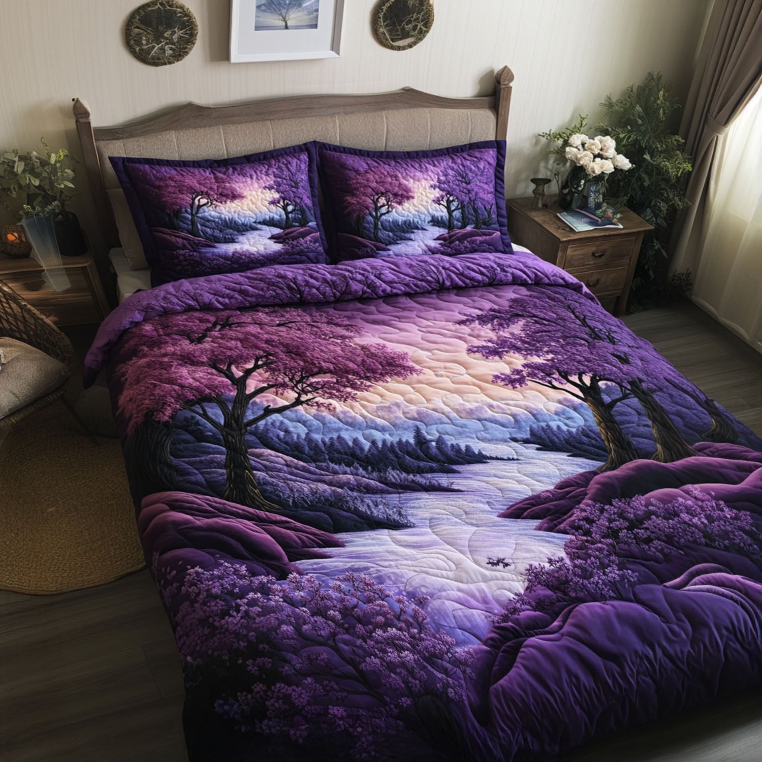Lavender Coast Quilted Bedding Set Best Comforter Sets Flower Lavender Gift Ideas