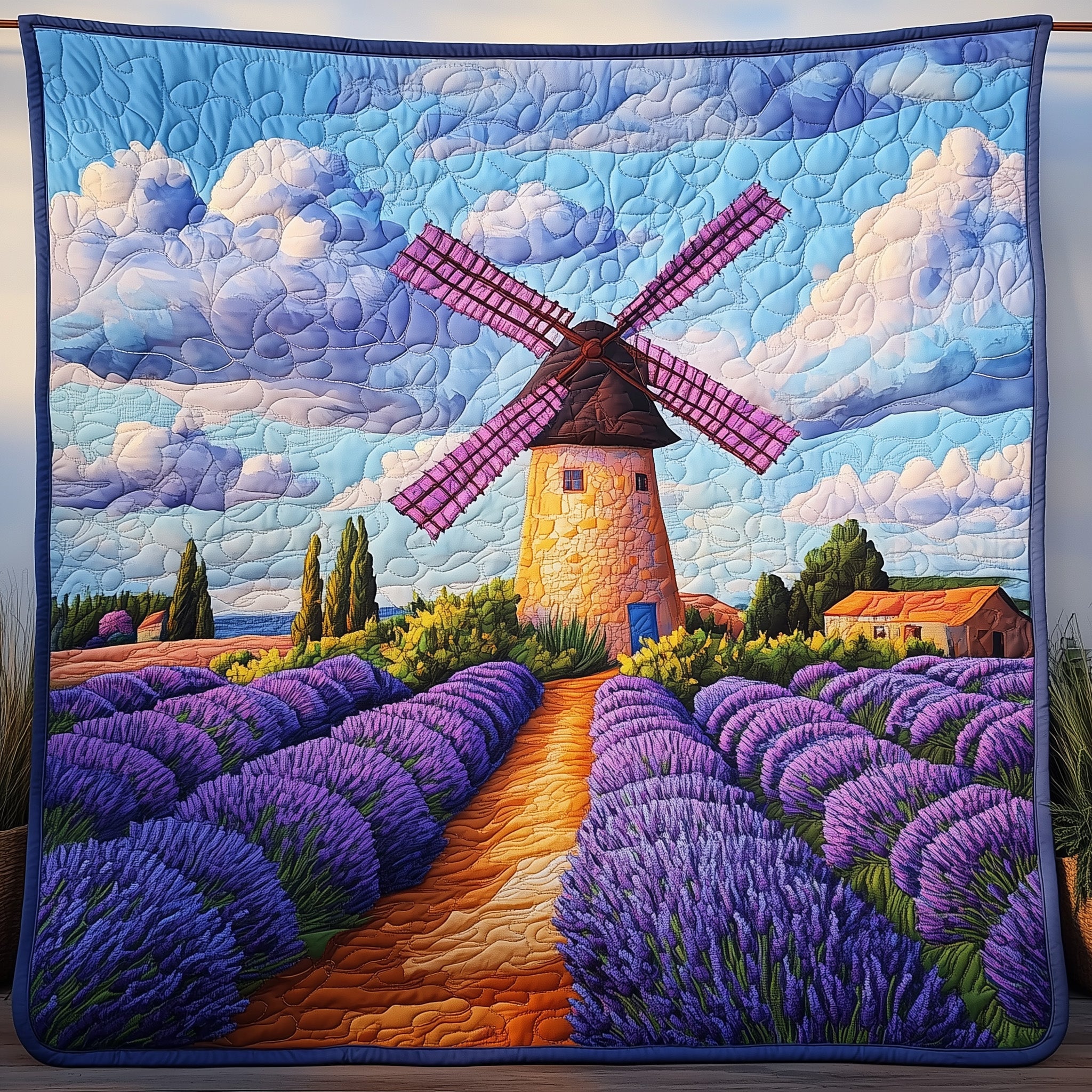Lavender Field Quilted Blanket Cute Soft BlanketChristmas Present Ideas For Daughter In Law