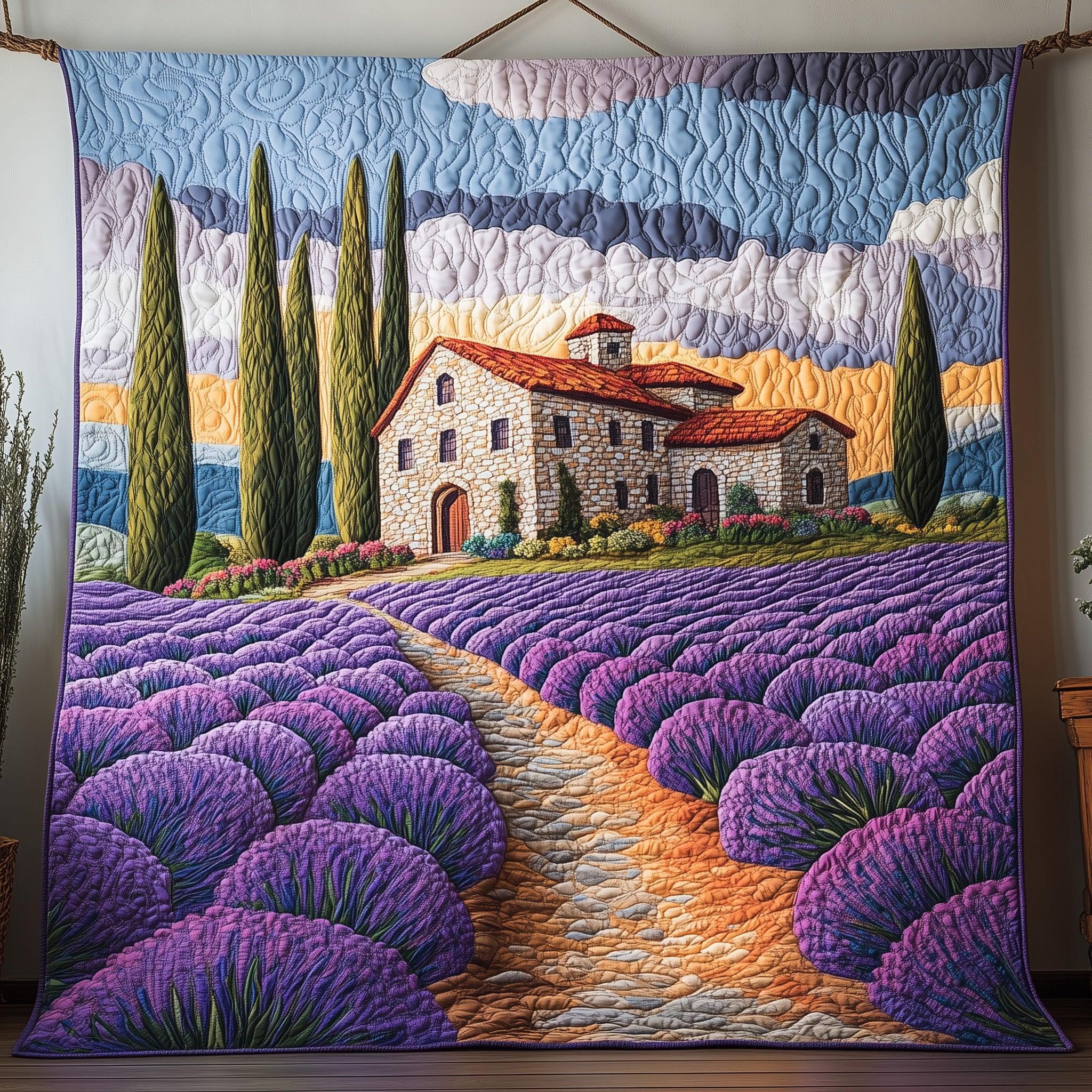 Lavender Field Quilted Blanket Cute Soft BlanketFun Christmas Ideas For Families