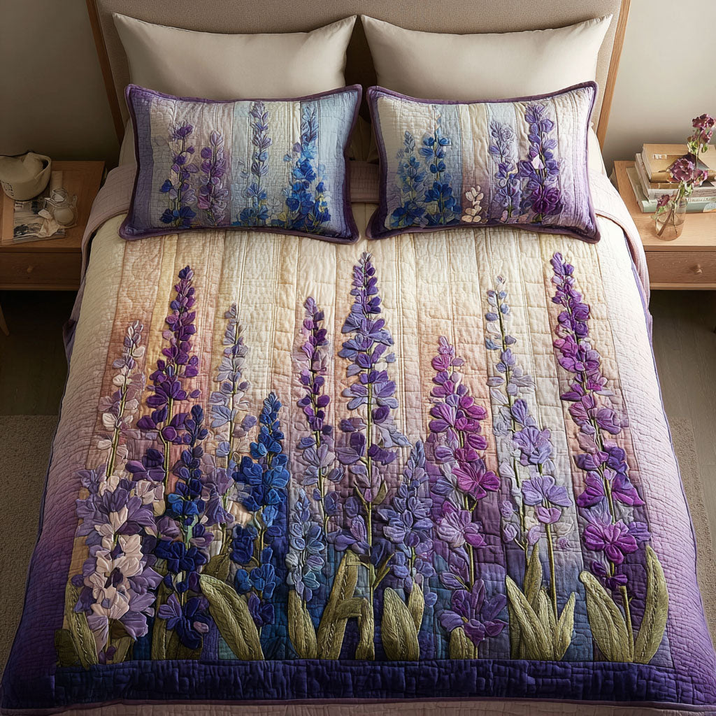 Lavender Haze Quilted Bedding Set Bedroom Decor Lavender Lover Gifts For Her