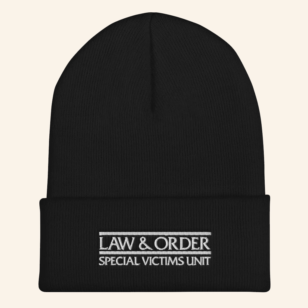 Law And Order SVU Merch Logo Black Beanie Gifts For Boyfriend
