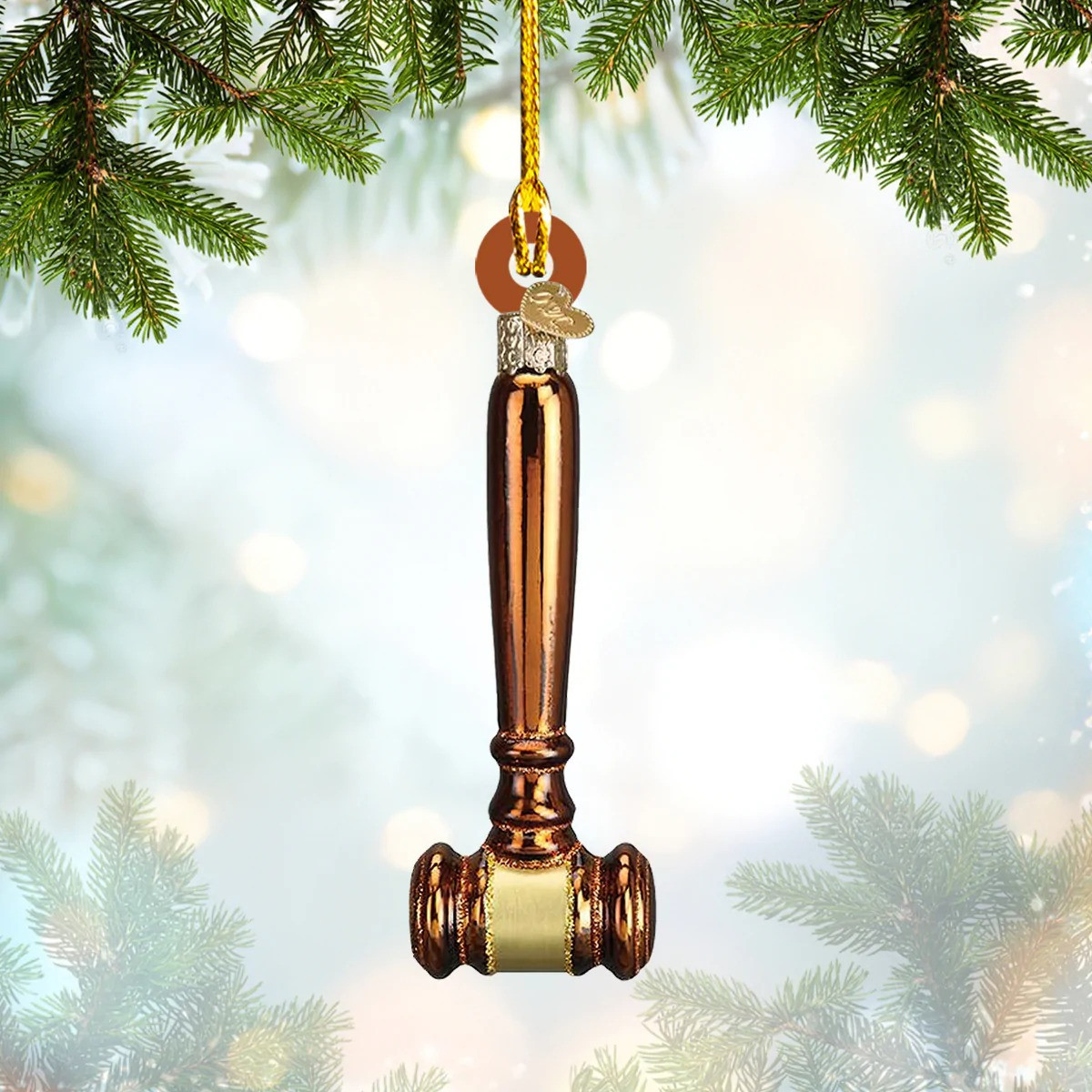 Lawyer Christmas Ornament 2024 Gavel Christmas Ornament Decoration Gifts