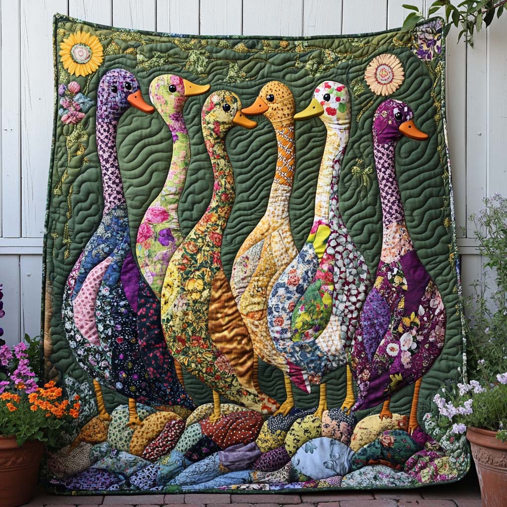 Lazy Duck Afternoon Quilted Blanket Nice Throw Blanket Family Christmas Present Ideas