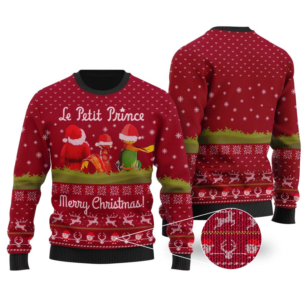 Le Petit Prince Ugly Christmas Sweater Cardinal Red Meaningful Holiday Gift Merch to Show You Care