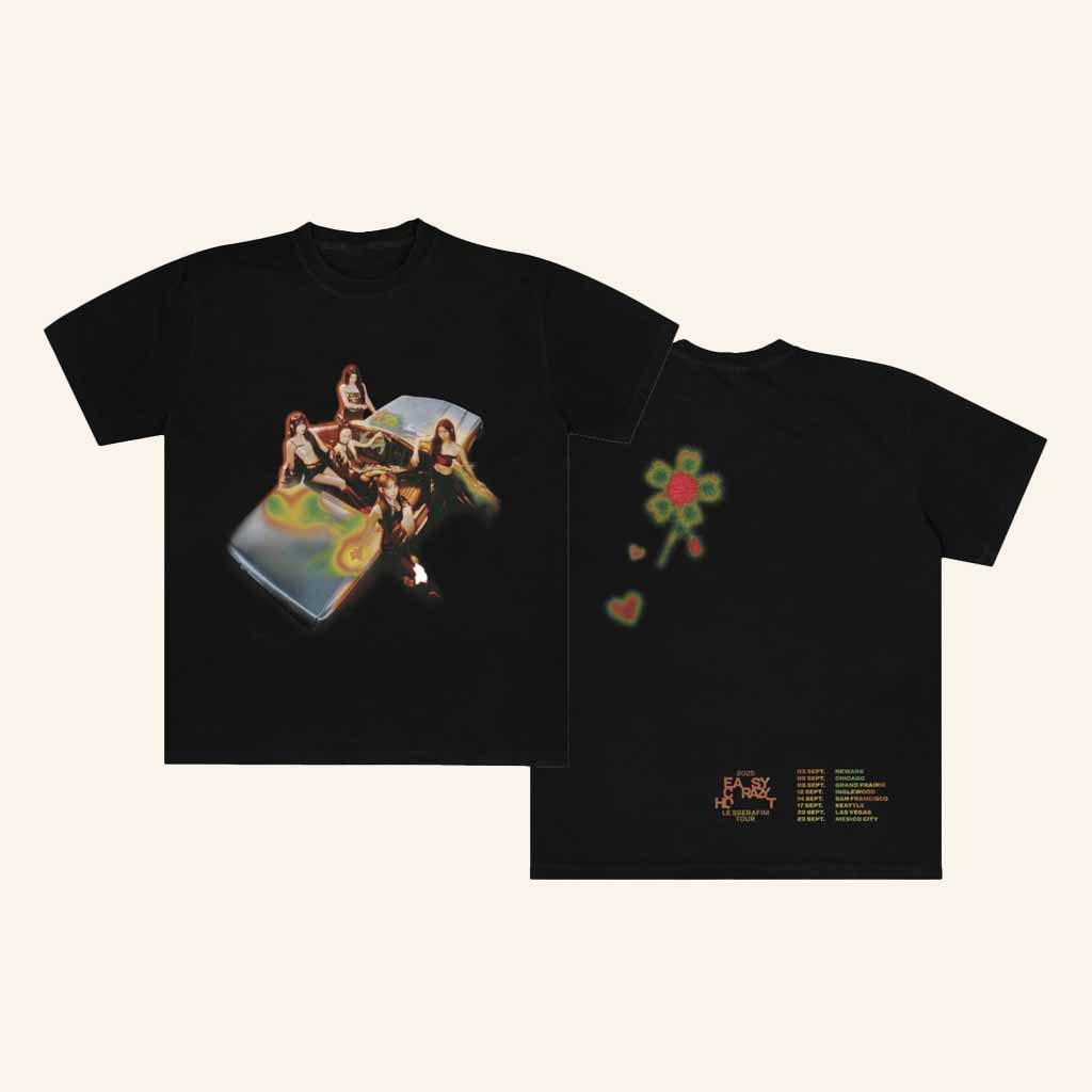 Le Sserafim Tour Merch Flower Tour T-Shirt Xmas Gifts For Music Lovers Le Sserafim Tour Merch Flower Tour T-Shirt Xmas Gifts For Music Lovers