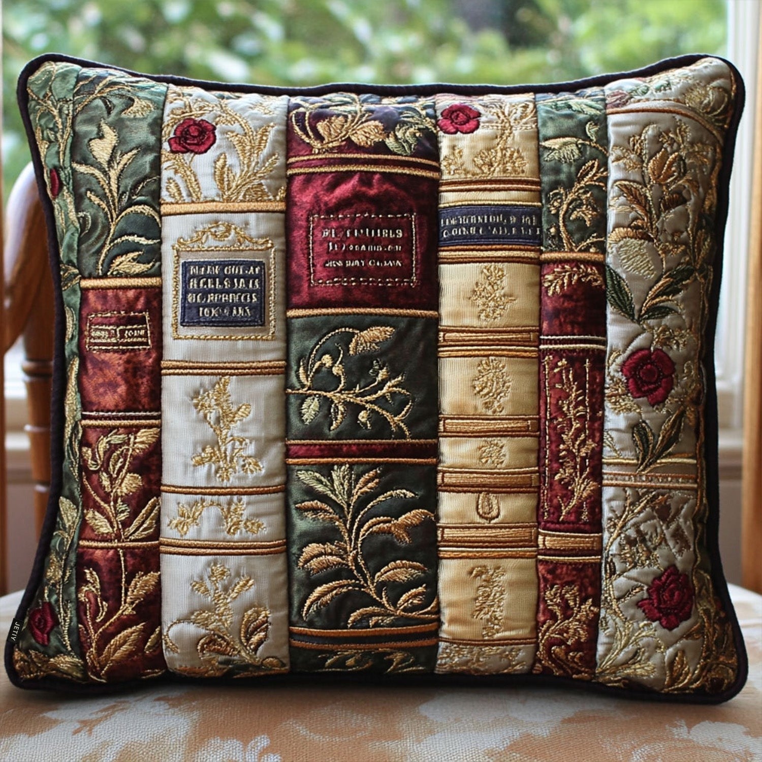 Leatherbound Elegance Quilted Pillow Case Holiday Home Decor Xmas Gifts For Mother