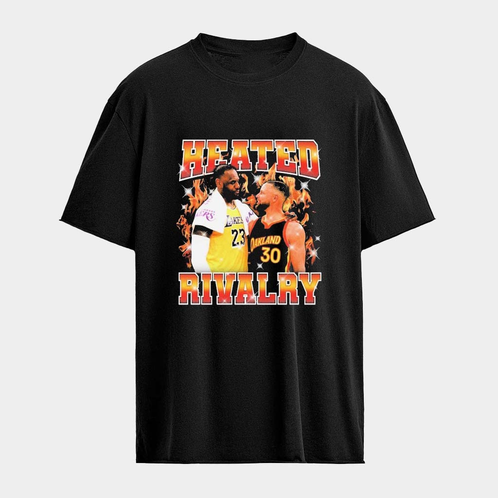 Lebron James Vs Stephen Curry Heated Rivalry T-Shirt Fan Merch Gifts For Boyfriend