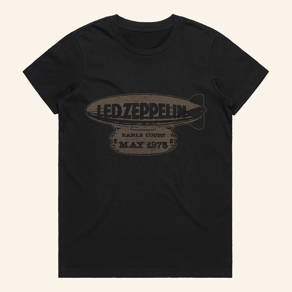 Led Zeppelin Merch Earl's Court 75 Blimp Black Shirt Gifts For Him Led Zeppelin Merch Earl's Court 75 Blimp Black Shirt Gifts For Him
