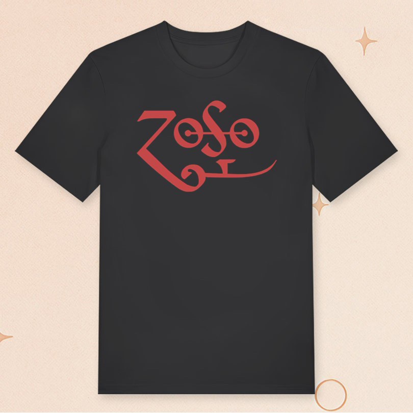 Led Zeppelin Merch Zoso T-Shirt Jimmy Page Symbol Shirt Gifts For Music Fans