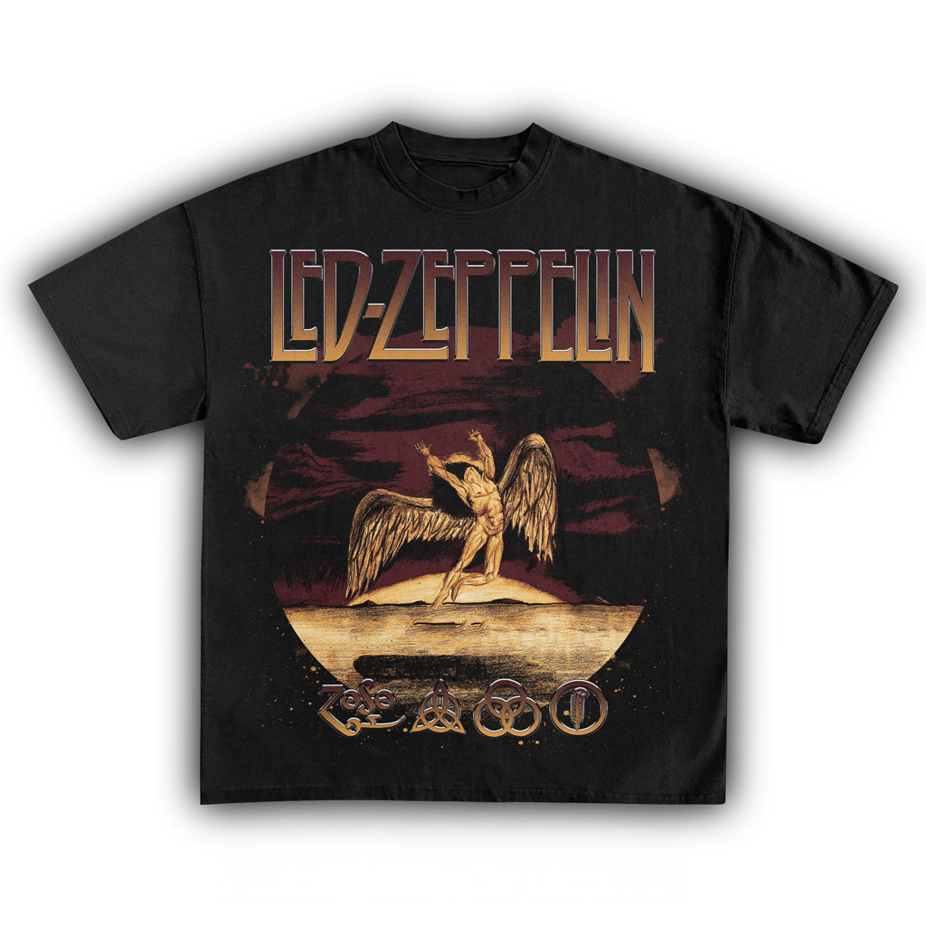 Led Zeppelin Vintage Black T-Shirt Led Zeppelin Merch Music Lover Gifts For Him Led Zeppelin Vintage Black T-Shirt Led Zeppelin Merch Music Lover Gifts For Him