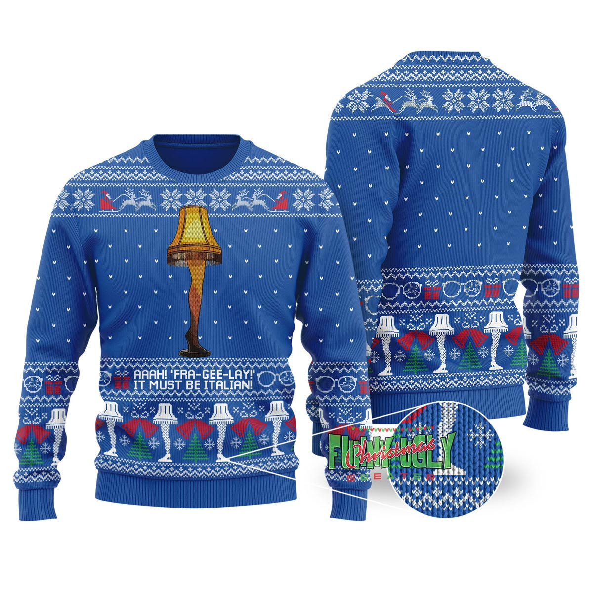 Leg Lamp A Christmas Story Christmas Sweater Royal Trendy Christmas Sweater for Winter Outfits