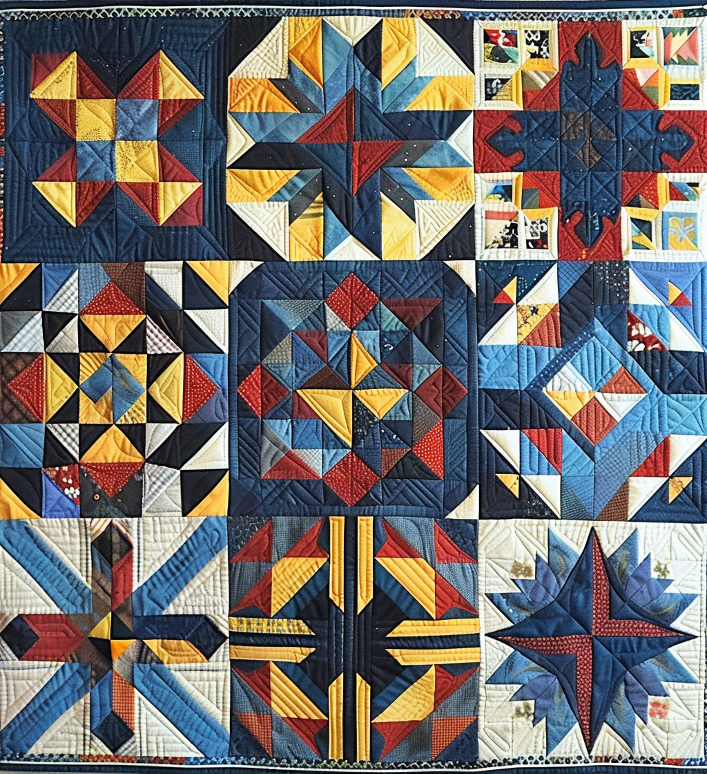 Legacy of Colors Quilted Blanket Native American Indian Gifts